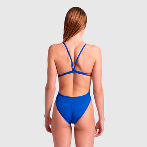 TRAJE DE BAÑO MUJER ARENA SWIMSUIT LACE BACK SOLID ROYAL-W - fondo #E8E8E8