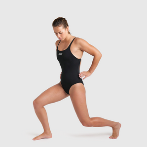 TRAJE DE BAÑO MUJER ARENA TEAM SWIMSUIT SWIM PRO SOLID BLA - fondo #E8E8E8