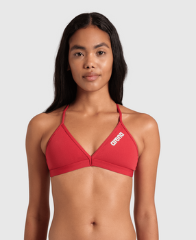 TRAJE DE BAÑO MUJER ARENA TEAM SWIM TOP TIE BACK SOLID - fondo #E8E8E8