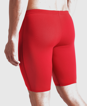 TRAJE DE BAÑO JAMMER TEAM SWIM SOLID RED WHITE - fondo #E8E8E8