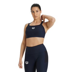 TOP ARENA MUJER BRA SOLID AZUL