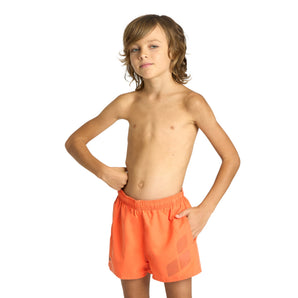 SHORT BAÑO NIÑO BEACH LOGO R NARANJO