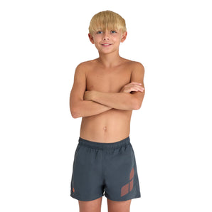 SHORT BAÑO NIÑO BEACH LOGO R NEGRO