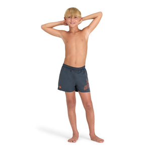 SHORT BAÑO NIÑO BEACH LOGO R NEGRO