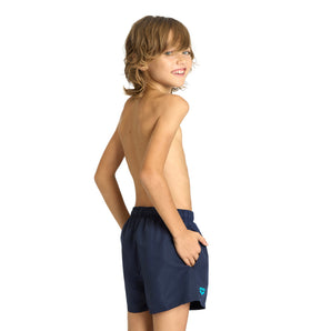 SHORT BAÑO NIÑO BEACH LOGO R AZUL