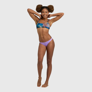 Top De Baño Mujer Bandeau Play Lila Verde