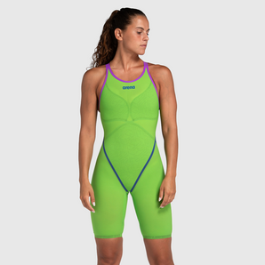 TRAJE DE BAÑO MUJER ARENA CON ESPALDA ABIERTA POWERSKIN PRIMO - fondo #E8E8E8