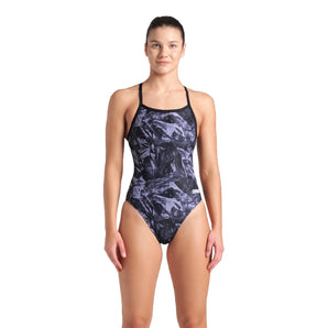 TRAJE DE BAÑO MUJER ARENA TEAM CRACKLE SWIMSUIT CHALLENGE BACK