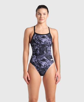 Traje De Baño Mujer Arena Team Crackle Swimsuit Challenge Back
