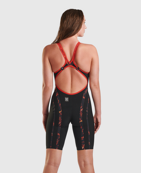 TRAJE DE BAÑO MUJER ESPALDA ABIERTA POWERSKIN PRIMO INDOMITUS BLACK - fondo #E8E8E8