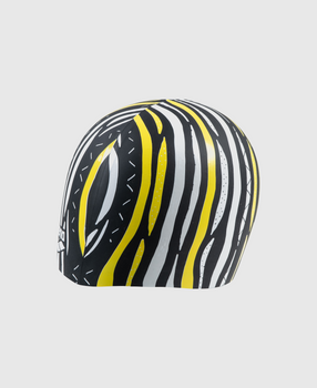 GORRO DE NATACIÓN PRINT 2 SILICONE NEGRO - fondo #E8E8E8