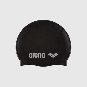 GORRO DE NATACIÓN CLASSIC SILICONE BLACK SILVER - fondo #E8E8E8
